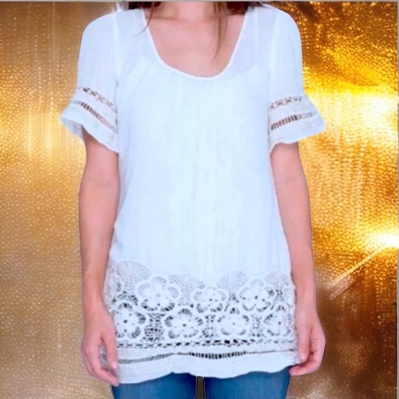 $220 Johnny Was Vintage Tunic Dress Small WEAR 3 WAYS Swim CoverUp Cotton Gauze - Picture 3 of 10